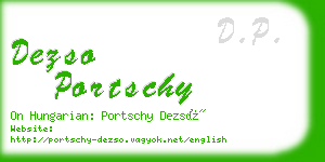 dezso portschy business card